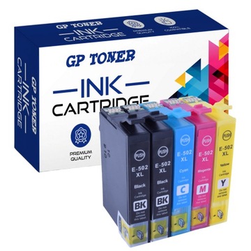 5x TUSZE DO DRUKARKI EPSON 502 XL XP-5100 WF-2800 WF-2860 DWF XP5115 ZESTAW