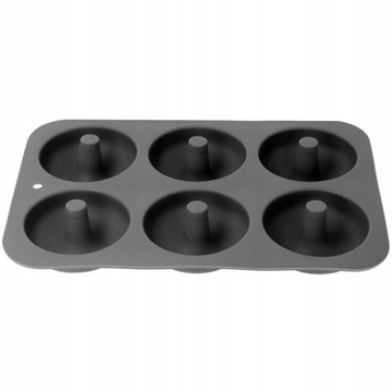 Forma silikonowa do pieczenia pączków donutów - 6 szt.