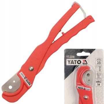 НОЖНИЦЫ YATO ДЛЯ РЕЗКИ ТРУБ PEX-AL-PEX ПВХ ПП ПУ ПЭ МАКС. ДО 35 ММ YT-2230