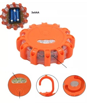 ПРЕДУПРЕЖДАЮЩАЯ ЛАМПА BOSTER ПРЕДУПРЕЖДАЮЩИЙ МАГНИТ