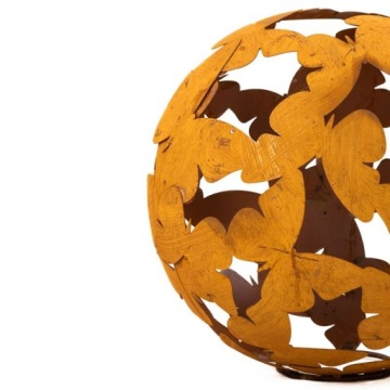 KULA OGRODOWA SERCA DEKORACYJNA LAMPA KULE OGRODOWE ZEWNĘTRZNE 35 CM CORTEN