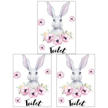 NAKLEJKI NA TOALETĘ RÓŻOWE NAKLEJKI NA SIEDZENIE 3 SZT.