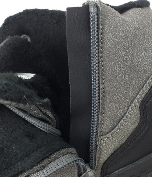 TRAPERS теплые зимние туфли для МАЛЬЧИКОВ AMERICAN CLUB серые на молнии KAMASZE размер 35