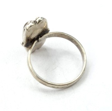 Vintage srebrny pierścionek z kamieniem tygrysie oko R.17