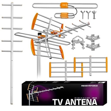 Zewnętrzna Antena TV Naziemnej Kierunkowa DVB-T2 MUX Filtr LTE 32db JAKOŚĆ