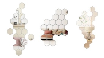 Настенное украшение Зеркало декоративное Hexa 4 см