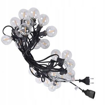 G40 25LEDs 8m lampa wisząca Ciepłe białe światło