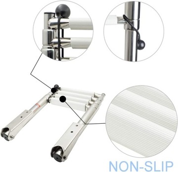 ЛЕСТНИЦА ТЕЛЕСКОПИЧЕСКАЯ ДЛЯ ЯХТЫ 4-СТУПЕНЧАТАЯ / Сталь A4