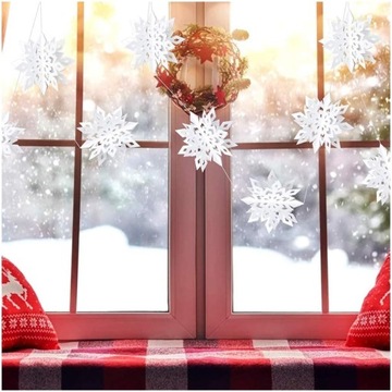 DEKORACJE DO ZAWIESZENIA ŚNIEŻYNKI PŁATKI ŚNIEGU