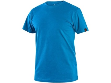 Koszulka krótki rękaw T-shirt CXS NOLAN ELASTYCZNA BAWEŁNA niebieska r. XL