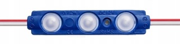 Moduł 3 led smd 2835 0,72W niebieski IP67