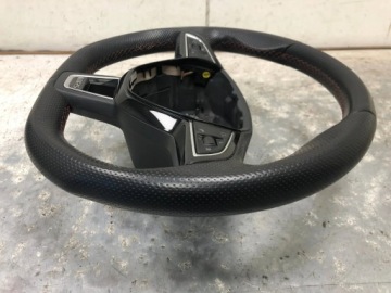 РУЛЕВОЕ КОЛЕСО КОЖАНОЕ МНОГОФУНКЦИОНАЛЬНОЕ ЛЕПЕСТКОВЫЕ ПЕРЕКЛЮЧАТЕЛИ SKODA OCTAVIA III VRS 5Q0419091AQ