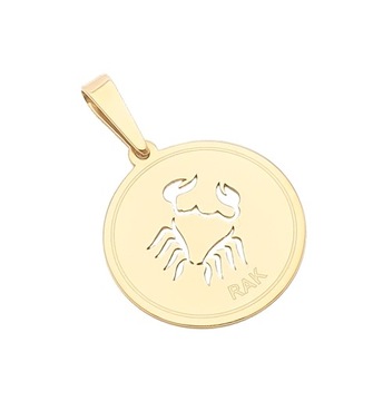 ZŁOTA 14K ZAWIESZKA ZNAK ZODIAKU RAK id Z1364