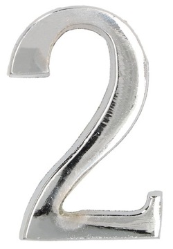 CYFRA NUMER NA DRZWI CHROM SAMOPRZYLEPNA 5 CM