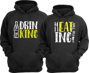BLUZY dla par KOMPLET BLUZ DLA PAR DRINK EAT