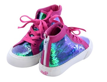 JoJo Siwa Buty Trampki dziecięce wysokie cekiny 23