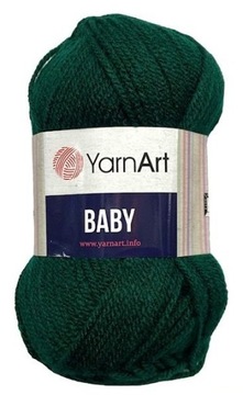Włóczka YarnArt Baby Akryl kolor 590 c zielony