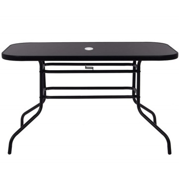 БОЛЬШОЙ СТЕКЛЯННЫЙ САДОВЫЙ СТОЛ 120x70см МЕБЕЛЬ ДЛЯ ТЕРРАСЫ ТЕРРАСА САД БАЛКОН