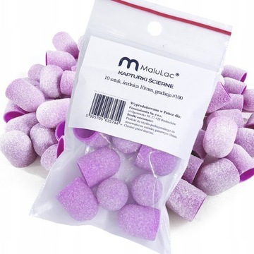 MaluLac 10x FREZY frez KAPTURKI nakładki ścierne na nośnik gumowy 10mm 100