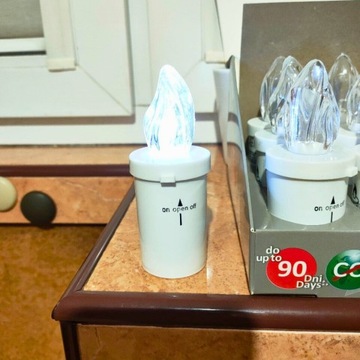 LEDOWE Znicze ELEKTRYCZNE Na Cmentarz 90 DNI 12szt KOCHANEMU TACIE MAMIE