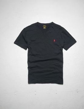 Ralph Lauren Polo koszulka basic tee logo czarna v-neck M