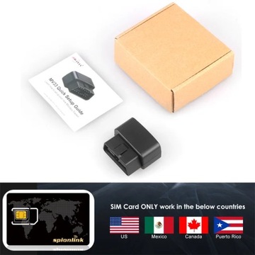 Lokalizator GPS samochód Mini OBD OBDII Micodus MV33 sterowaniem głosowym