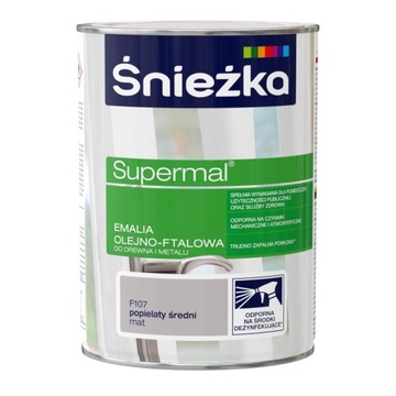 ŚNIEŻKA EMALIA OLEJNA POPIELATY ŚREDNI MAT 0,8L