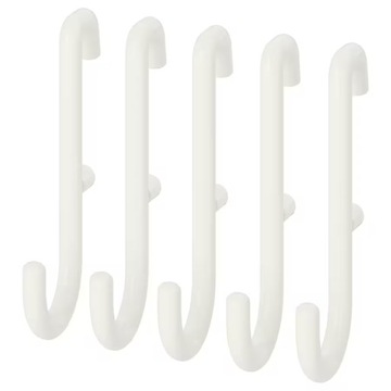 IKEA SKADIS Haczyk, biały 5 szt
