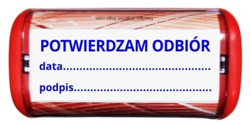Pieczątka z napisem POTWIERDZAM ODBIÓR data podpis TRODAT 8912