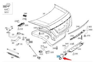 POKLOP LAMPY ZADNÍ KRYT MERCEDES A2218202101
