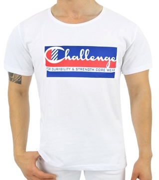 T-SHIRT MĘSKI KOSZULKA ELASTYCZNA NADRUK JAKOŚĆ
