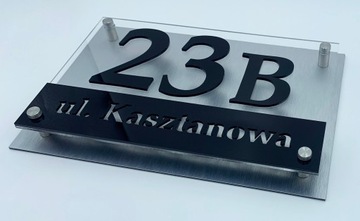tabliczka tablica ADRESOWA 3D numer domu 30x20