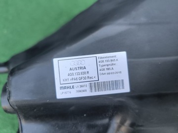 AUDI A6 A7 C7 4G TDI POUZDRO FILTRU VZDUCHU 4G0133838R