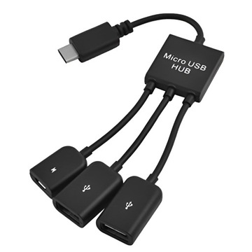 HUB 1x microUSB 2x USB-планшет ANDROID OTG, мышь micro USB для телефона