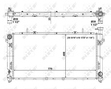 CHLADIČ DODGE GRAND CARAVAN 3,3/3,8 01- CHRYSLER TOWN COUNTRY 3,2/3,8 0