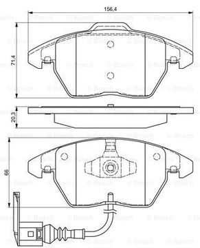 ТОРМОЗНЫЕ КОЛОДКИ BOSCH 0 986 424 797 AUDI SEAT SKODA VW ПЕРЕДНИЕ С ДАТЧИКОМ