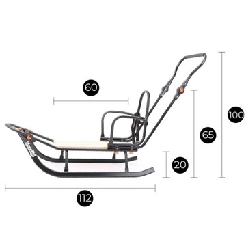 ПОЛНЫЕ детские санки со спинкой-толкателем, теплым спальным мешком-толкателем, БЕЗОПАСНЫЕ