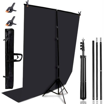 Штатив для фотофона + черный полипропиленовый фотофон 1,5х4м