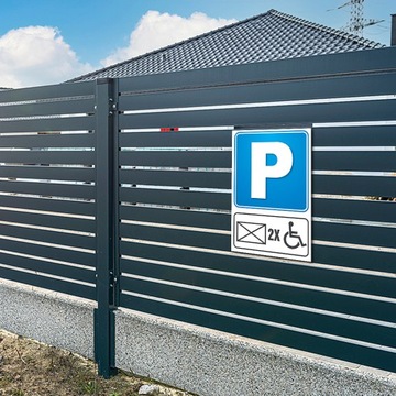 Tabliczka parking dla inwalidów - dwa miejsca 40x60 cm