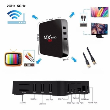 MXQ PRO TV BOX 2 ГБ/16 ГБ ANDROID 9Pie SMART MENU PL