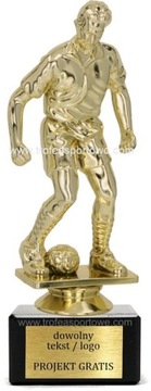 FIGURKA STATUETKA piłka nożna Piłkarz 16cm +GRAWER