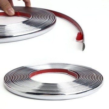 ДЕКОРАТИВНАЯ ПОЛОСКА, ХРОМИРОВАННАЯ ПОЛОСКА, ХРОМИРОВАННАЯ ПОЛОСКА, 9 мм