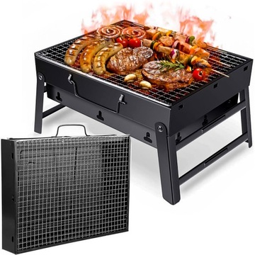 GRILL TURYSTYCZNY PRZENOŚNY SKŁADANY WĘGLOWY 3 GRILL PIKNIKOWY