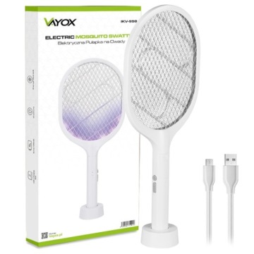 Инсектицидная ловушка VAYOX UV, лопатка, мухобойка, лампа для мух и летающих комаров