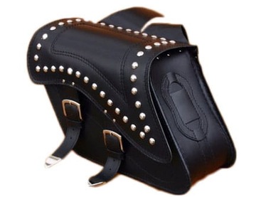 Мотоциклетные кожаные седельные сумки OS29 с заклепками 45x28x17см