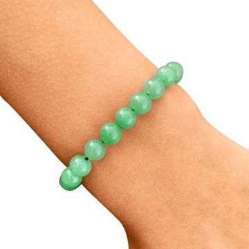BRANSOLETKA AWENTURYN NATURALNY 8 mm ZIELONY