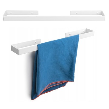 WIESZAK NA RĘCZNIK DRĄŻEK BIAŁY SOLIDNY 60CM LOFT