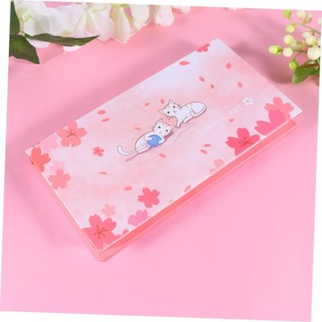 1 Zestaw Mały Mini Unikalny Kot Lepkie Podkładki z Kwiatami Wiśni Notatnik