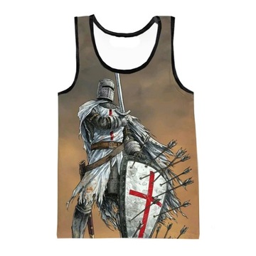 Koszulka bez rękawów 3D Printed Knights Templar