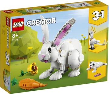 LEGO 31133 CREATOR 3 W 1 BIAŁY KRÓLIK FOKA PAPUGA